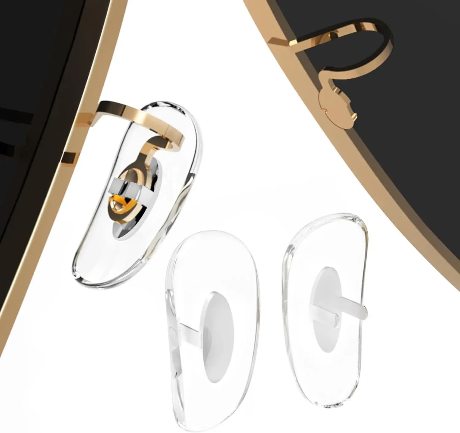 Value Pack Clear Nose Pads for RayBan RB3449 Sunglasses Frame, Silicone Nose Pieces Guards Replacement