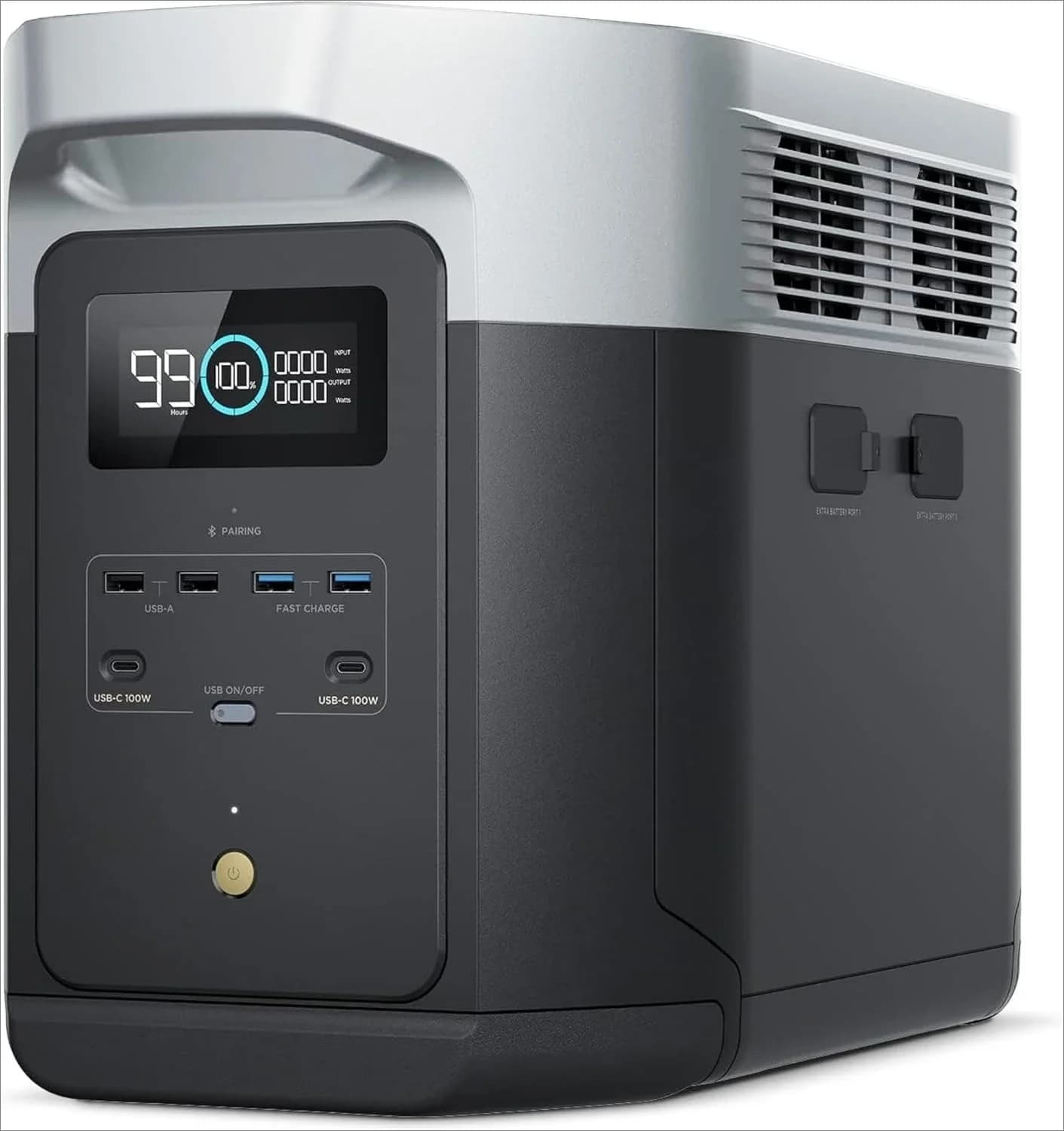 Portable Power Station DELTA 2 Max, 2400W LFP Solar Generator, Full Charge in 1 Hr, 2048Wh Solar Powered (Solar Panel Optional)