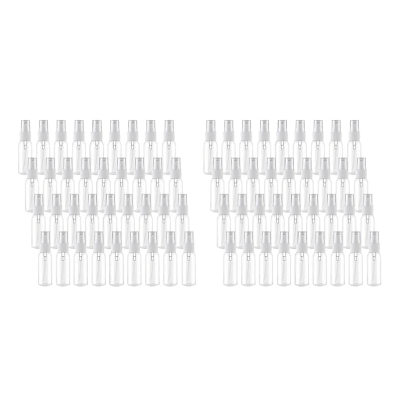 72Pcs 30Ml/1Oz Mini Fine Mist Spray Bottles Refillable Bottles Small Empty Clear Plastic Travel Size Bottles