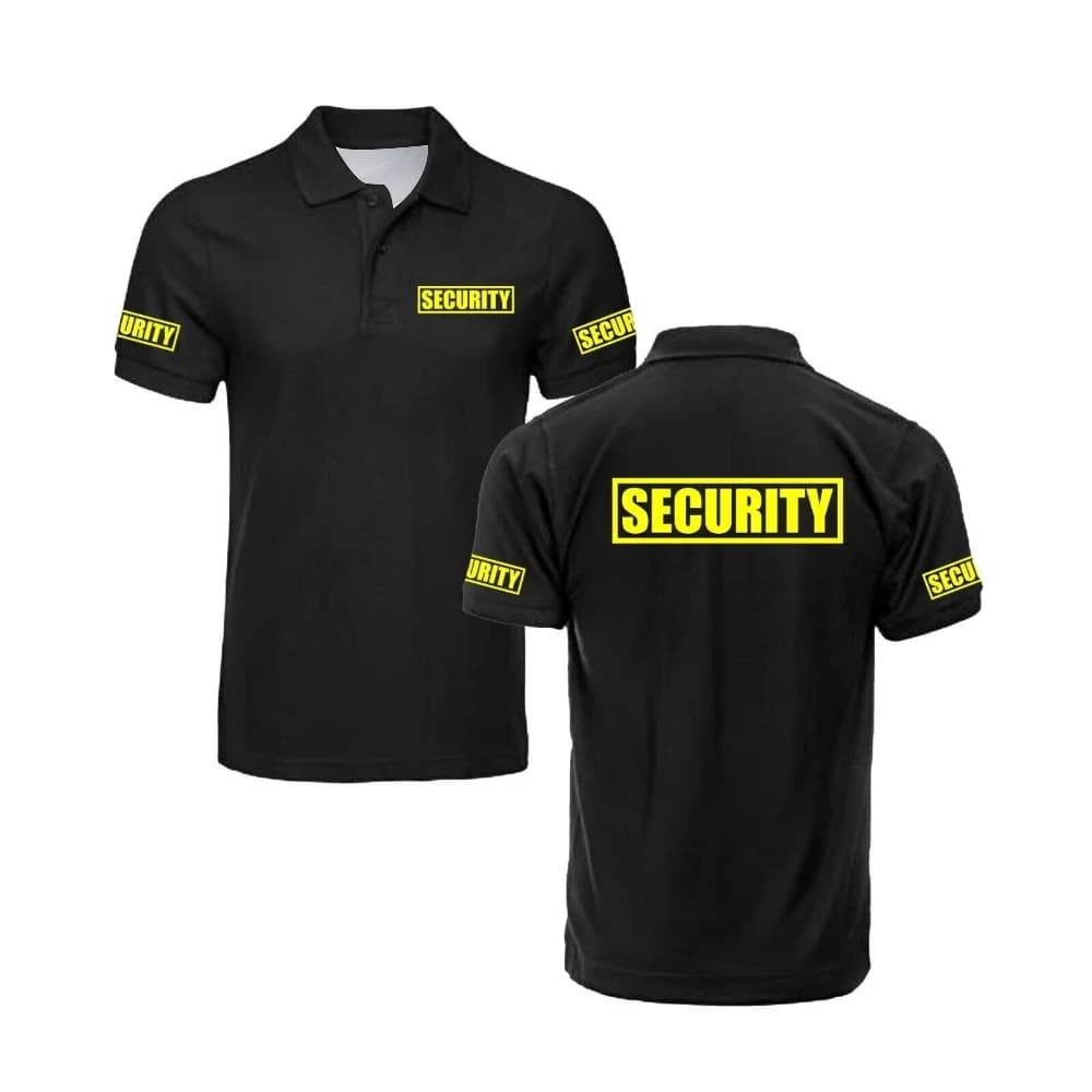 Security Classic Polo Shirt Guard Bodyguard Uniform Work Clothes Cheap Outdoor Mens Golf Polo Shirts Procurement diy custom tops