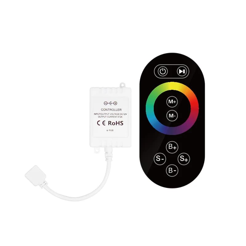 LED Controller 12V RGB Controller LED Strip Light Tape Accessories DC12-24V 8Keys RGB IR RF Remote Control For RGB LED Strip.