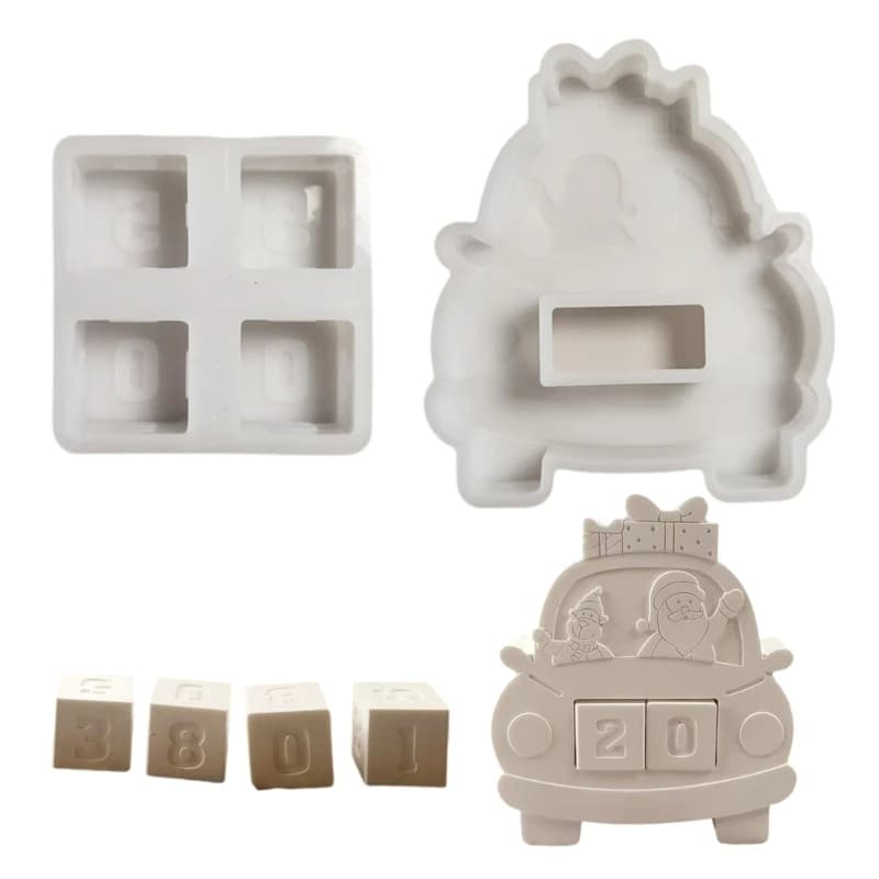 Multipurpose Sturdy Silicone Countdown Holder Mold Set Portable for Resin Plaster Craft Supplies Assorted Sizes