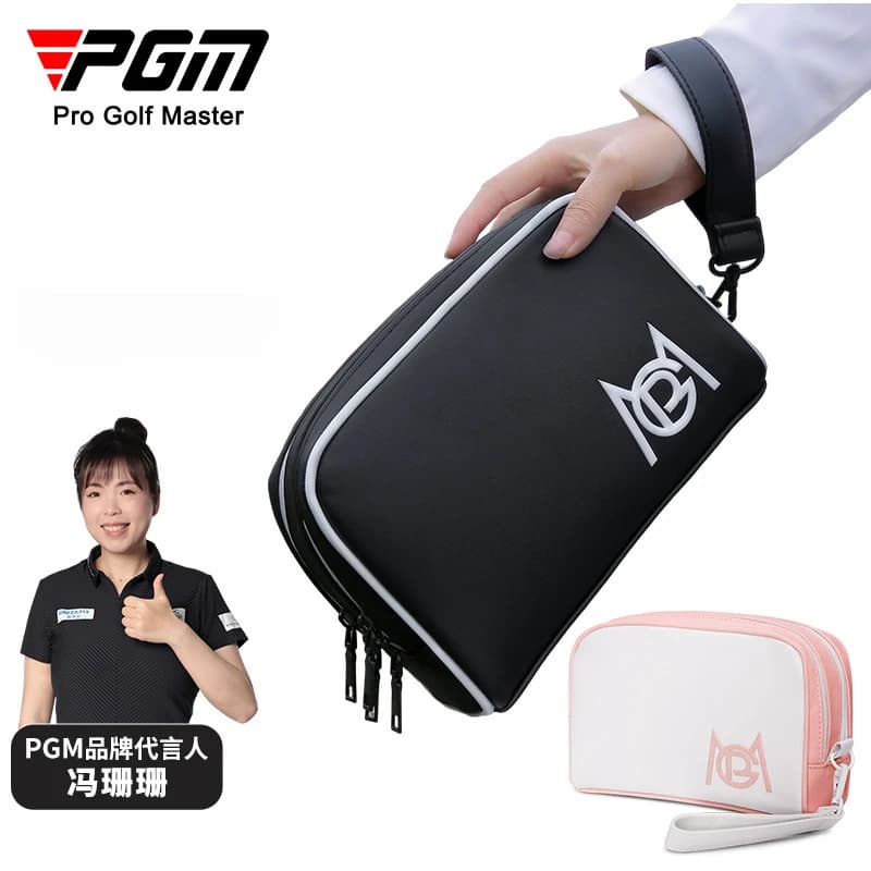 PGM 2024 New Golf Pouch Bag Large Capacity Waterproof Mini Bag Zipper Light Weight Multi-functional Golf Handbag SOB010