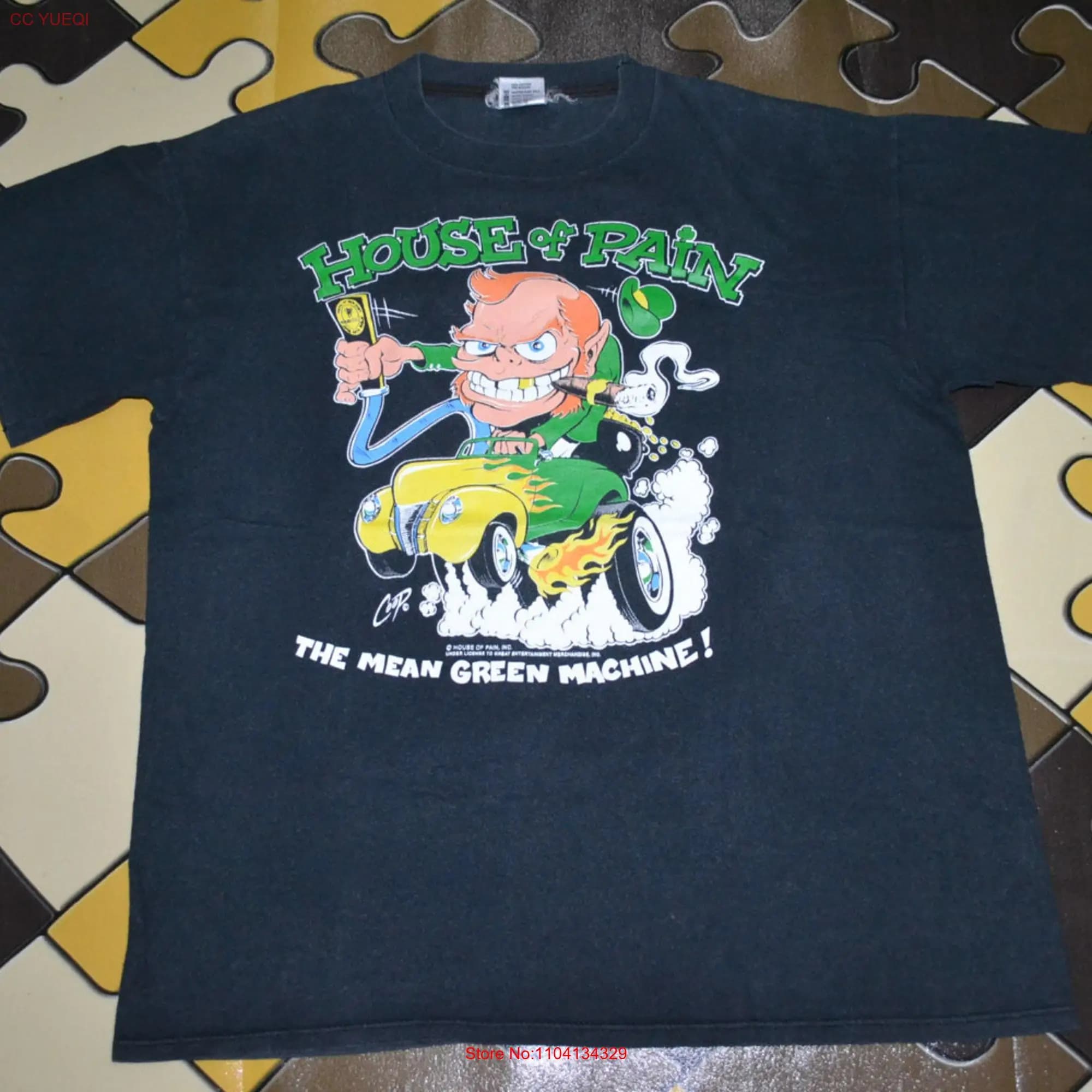 Vintage 90s HOUSE OF PAIN The Mean Green Machine Tour Promo Album Hip Hop Cypress Hill T shirt long or short sleeves