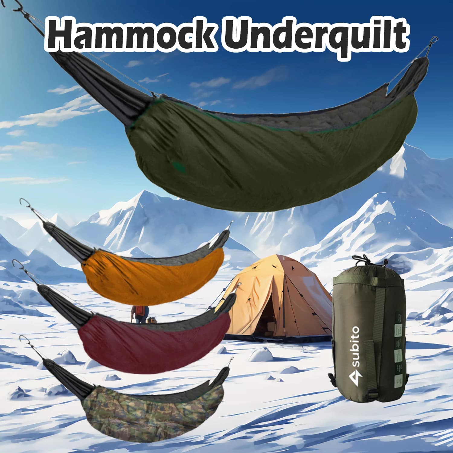 Outdoor Camping Portable Survival Hammocks Underquilt For Camping Furniture Shelters Supplies Novelty Equipment And Accessories