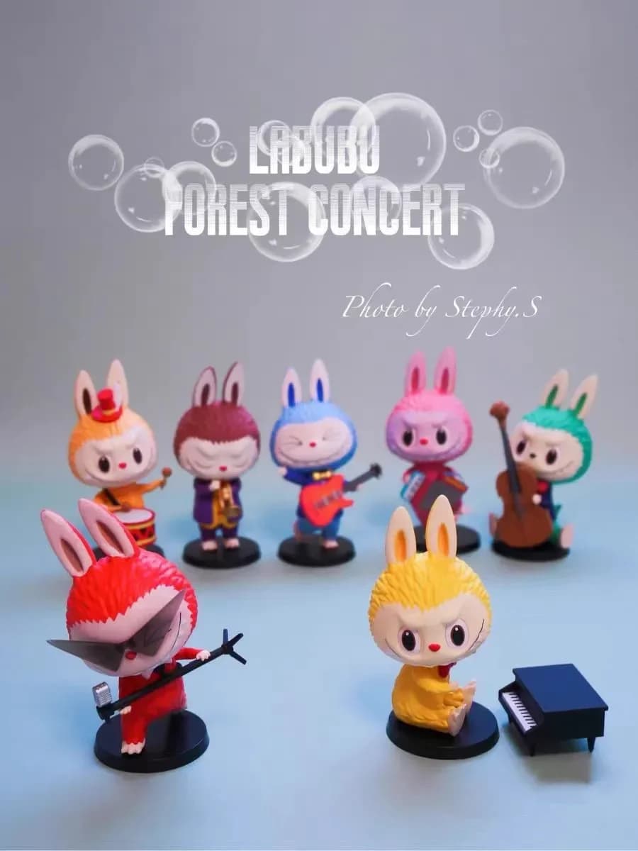 Blind Box Toys Original Labubu Forest Concert Series  Model Confirm Style Cute Anime Figure Gift Surprise Box