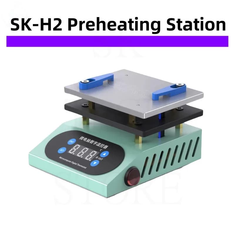 SK-H2 universal preheating platform for mobile phone motherboard layered bonding glue removal dot matrix repair heating table