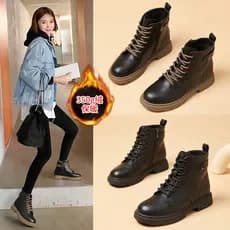 Literary and artistic footwear, square root thick point velvet boots