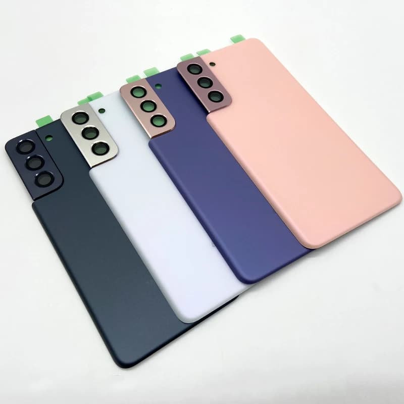 For Samsung Galaxy S21 Battery Back Cover Glass Panel Housing Case Rear Door + Camera Lens Replace For S21 G991B G991U G991W 5G