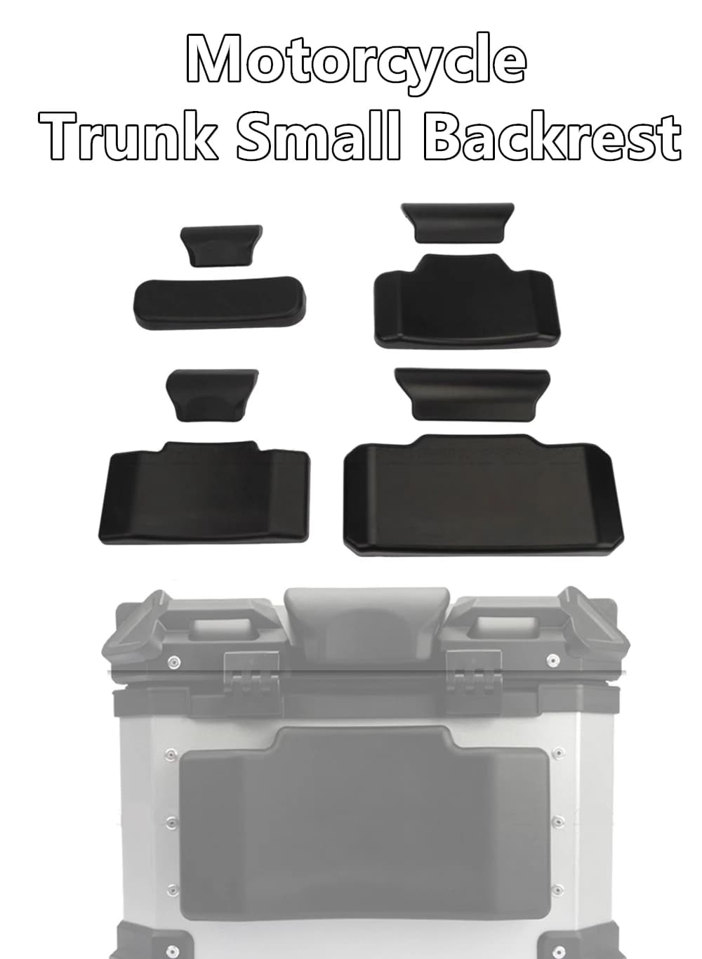 Motorcycle Helmet Box Trunk Small Backrest PU Backrest Cushion Self Skinned Foam Rear Tool Cases Shock Absorber