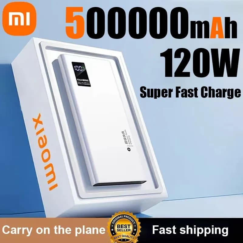 Xiaomi 120W High Capacity Power Bank 200000mAh Super Fast Charging Powerbank Portable Battery Charger For iPhone Samsung Huawei
