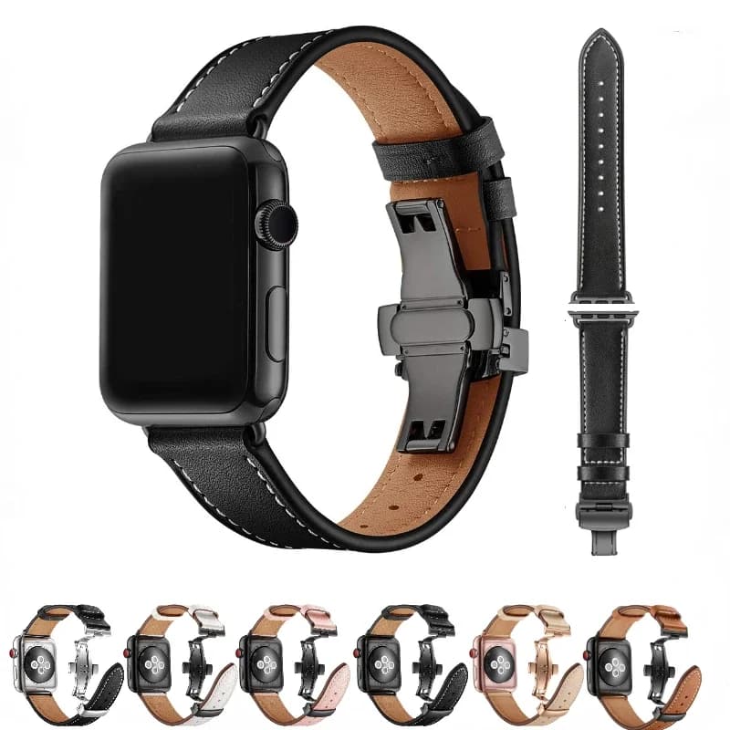 Premium Leather Strap For Apple Watch Ultra 10 9 8 7 49mm 46mm 45mm Men/women bracelet Band  iwatch 6 5 4 SE 41mm 44mm 40mm 42mm