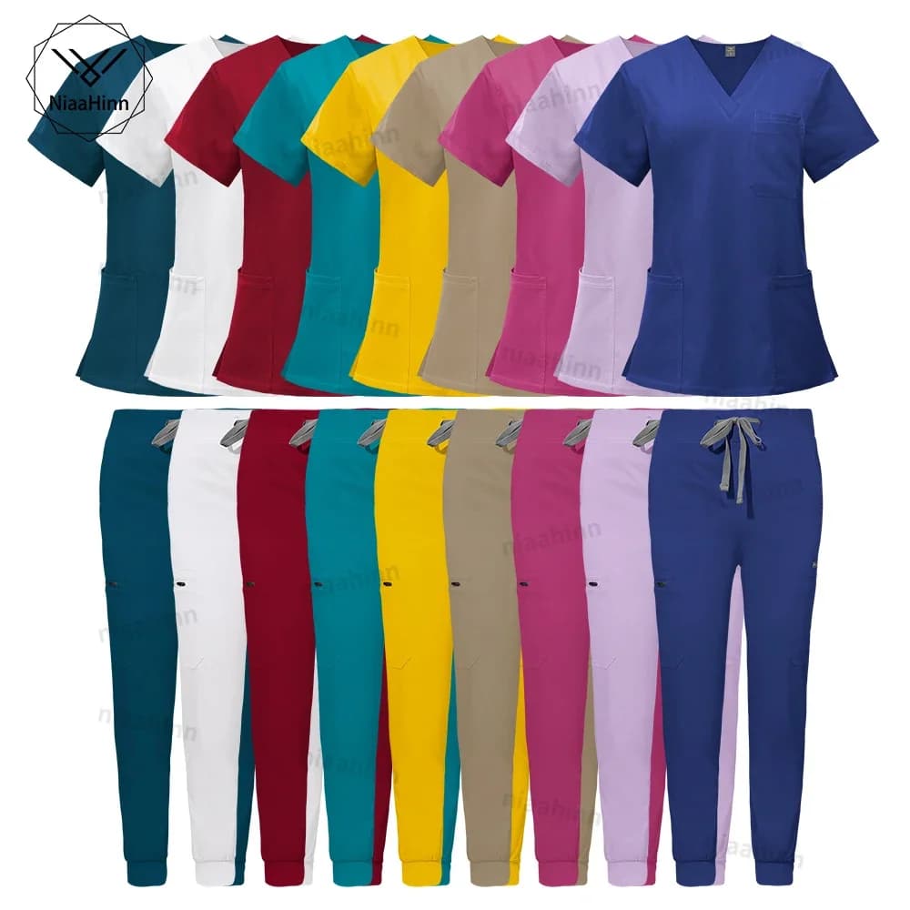 Wholesale Uniforms Doctor Nurse Work Wear Women Men Hot Sales Surgical Gowns Healthcare Nursing Articles High-quality Scrub Sets