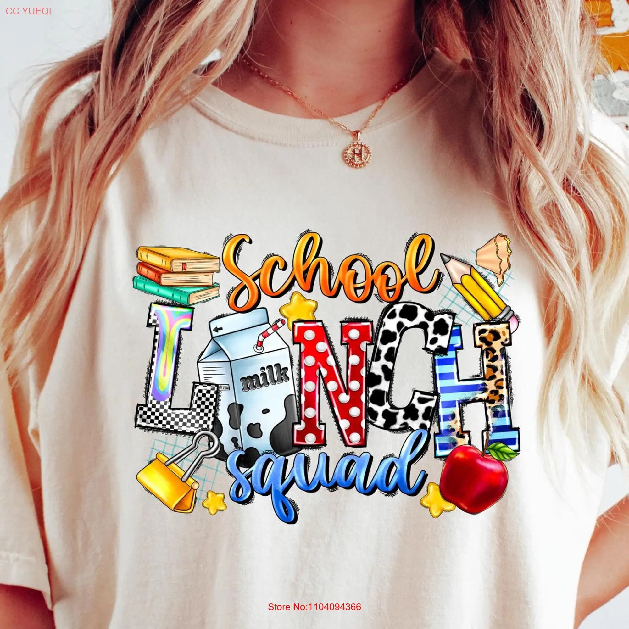 School Lunch Squad T Shirt Ladies Cafeteria Worker Crew Lady Teacher long or short sleeves