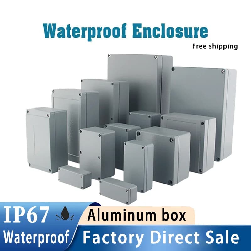 IP67 Outdoor Aluminum Enclosure Waterproof Industry Junction Box PCB Project Instrument Case Explosion-Proof Electronics Housing