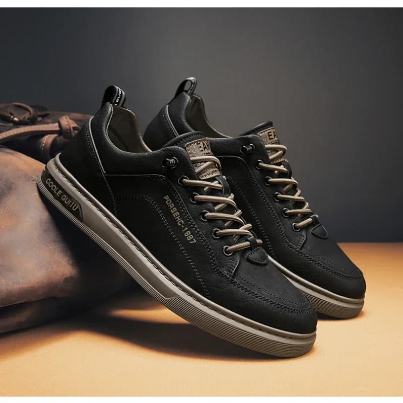 Leather Casual Shoes for Men Comfortable Flat Shoes Men's Non-slip Wear-resistant Sports Shoes Outdoor Wild Men Sneakers Shoes