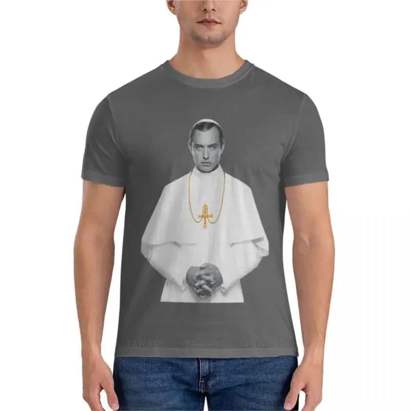 Lenny Belardo - Young Pope Pius XIII - Jude Law Fitted  korean fashion fitted t shirts for men men's short sleeve t shirts