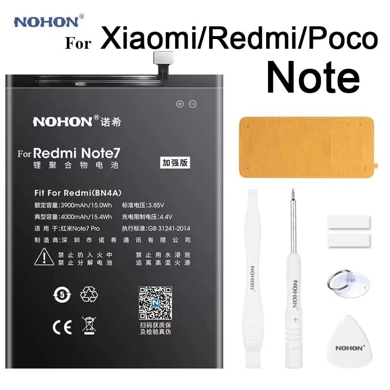 NOHON Battery Xiaomi/Redmi/Poco Note 2 3 4 5 6 7Pro 8Pro 9Pro 10 11Pro 12 BM57 BM58 BN4A BN45 BN46 BN62 BN55 BM53 BN59 BP42