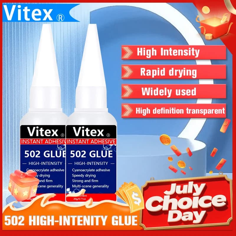 LOOLIFL 20g Wood Rubber Metal Glass Super Liquid Universal Shoe Repair Glue Stationery Store 502 Instant Strong Bond Leather