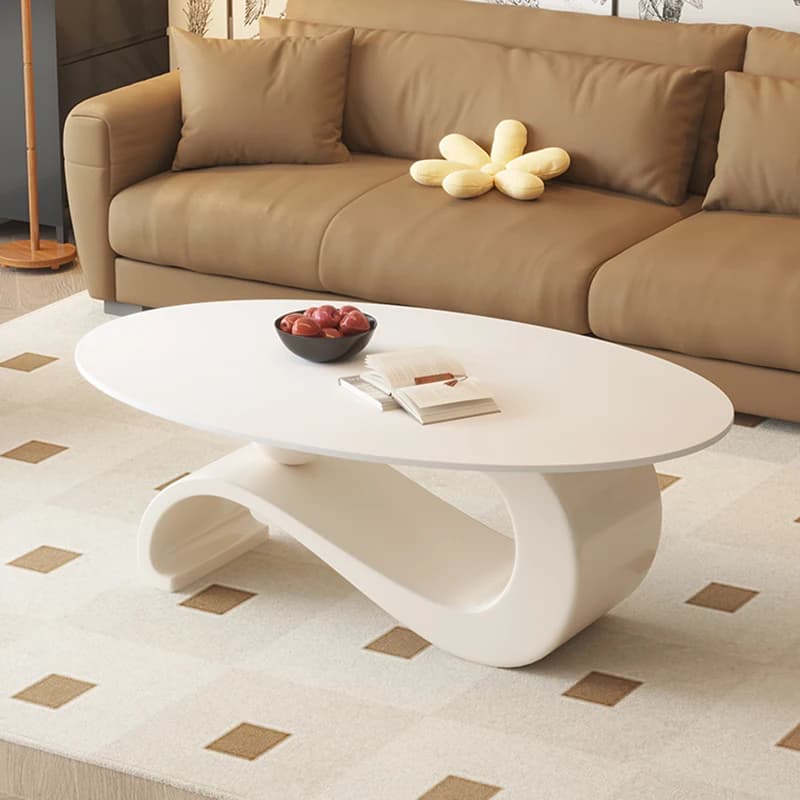 Comfy Round Coffee Table Premium Minimalist Large Beautiful Side Table Elegant Aesthetic Mesa Auxiliar Salon Home Furniture
