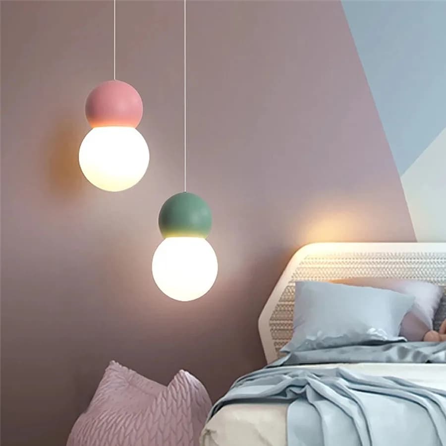 Bedroom bedside Globe Hanging Lamp Glass Ball Kitchen pendant lamp Nordic Bar Counter Restaurant Shop Restaurant pendant lights