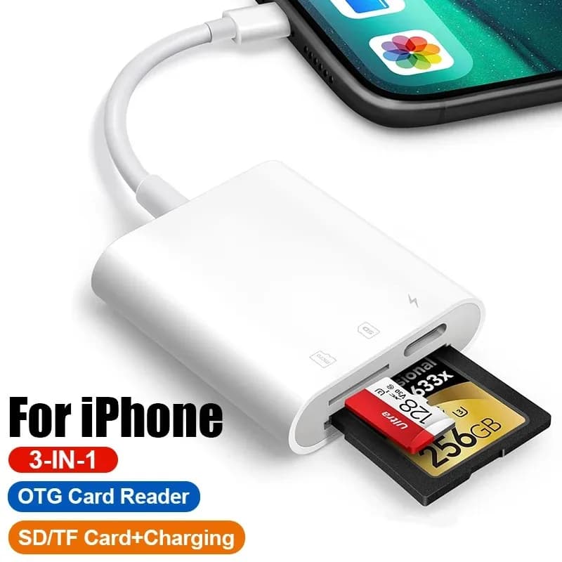 For ios to SD Card Reader For iPhone 12 11 13 14 15 Pro Max Memory Card Adapter Camera SD Card Adapter For iPhone iPad MacBook