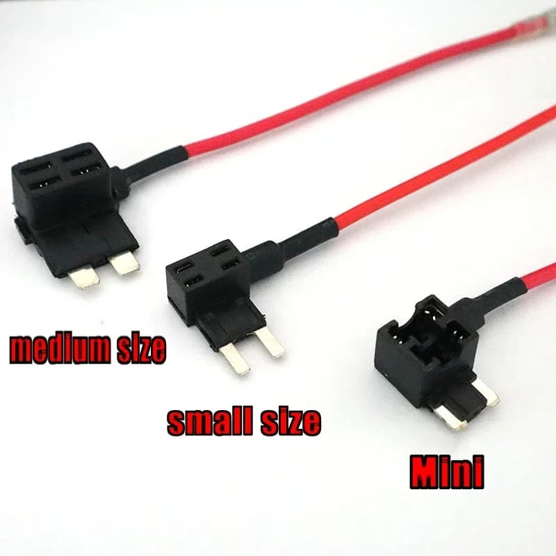 Universal Car Fuse Box Electrical Outlet Circuit Slim Mini Blade Fuse Holder Fuse Plug with Wire Car Electronics Parts