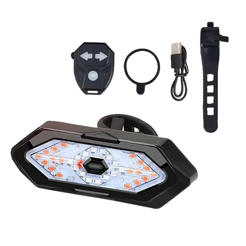 New-Bike Turn Signal Light Remote Bicycle Rear Lights LED USB Rechargeable Bicycle Lamp Bike Wireless Warning Tail Light