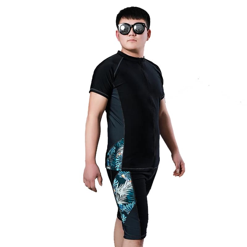 Big Size Men Swimwear Set Swim Shorts Swimming Trunks Two Piece Swimsuit Beach Outfits Rashguard Man Beachwear Sportswear