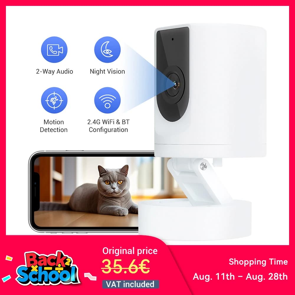 Pet Camera ,Security Camera Indoor,Pet Camera with Phone App, ,Security Camera Indoor，Foldable Baby Camera for Home Security