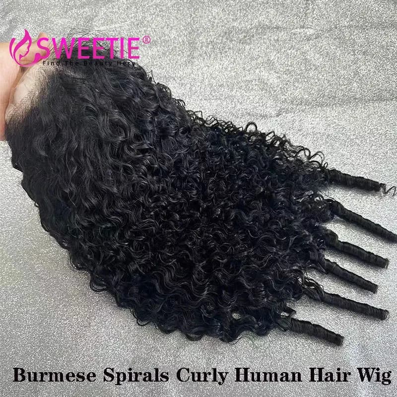 32inch Burmese Curls 13x4 Full Lace Front Wig Vietnames Curly HD 13x6 Lace Frontal Wig Cambodian Curly Full Lace Human Hair Wigs