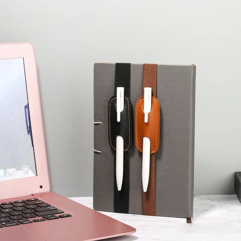 PU Leather Single Pen Sleeve Pouch Notebook Tablet PC Pen Protective Case With Adjustable Elastic Band