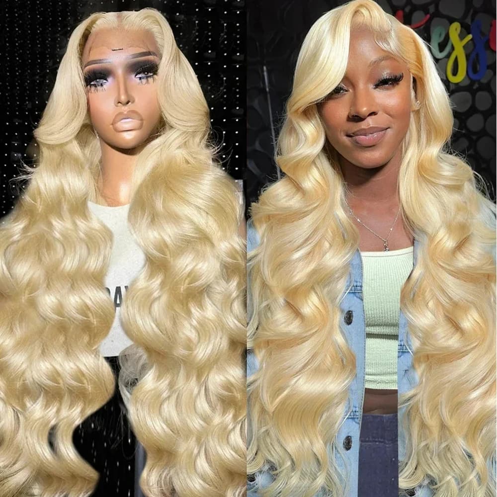High Density 30 36 Inch 613 Honey Blonde Color Wig HD Body Wave 13x6 Lace Frontal Human Hair Wigs For Women 13x4 Lace Front Wig