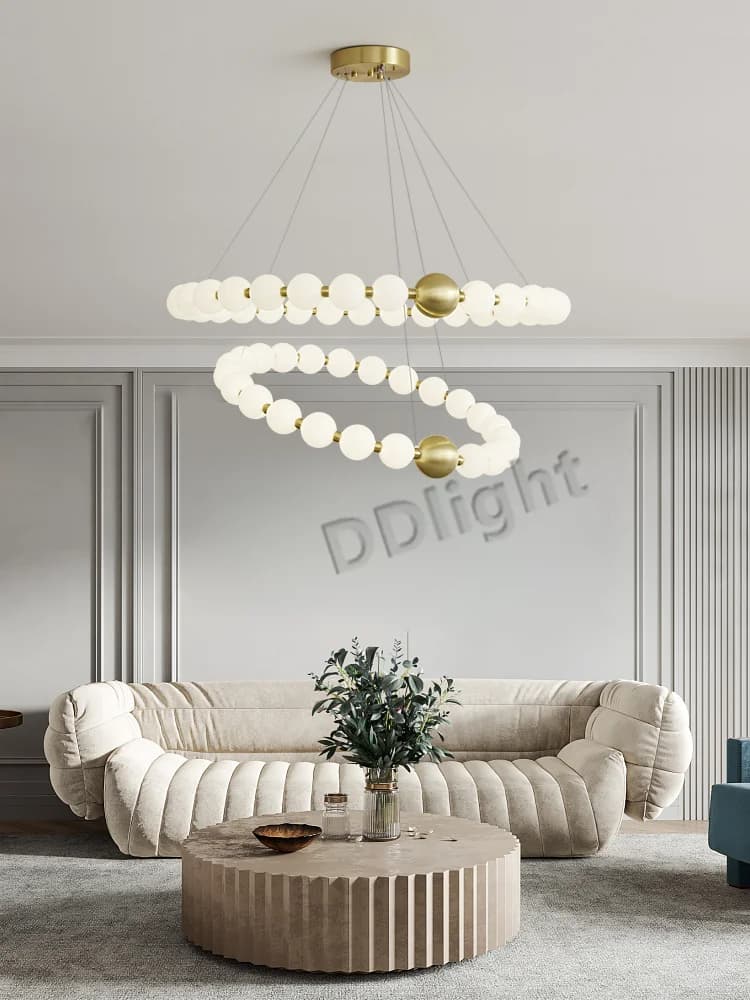 Modern Copper Led Chandelier Lustre For Living Room Bedroom Dining Kitchen Decor Ceiling Hanging Pendant Light 2023 New Trend