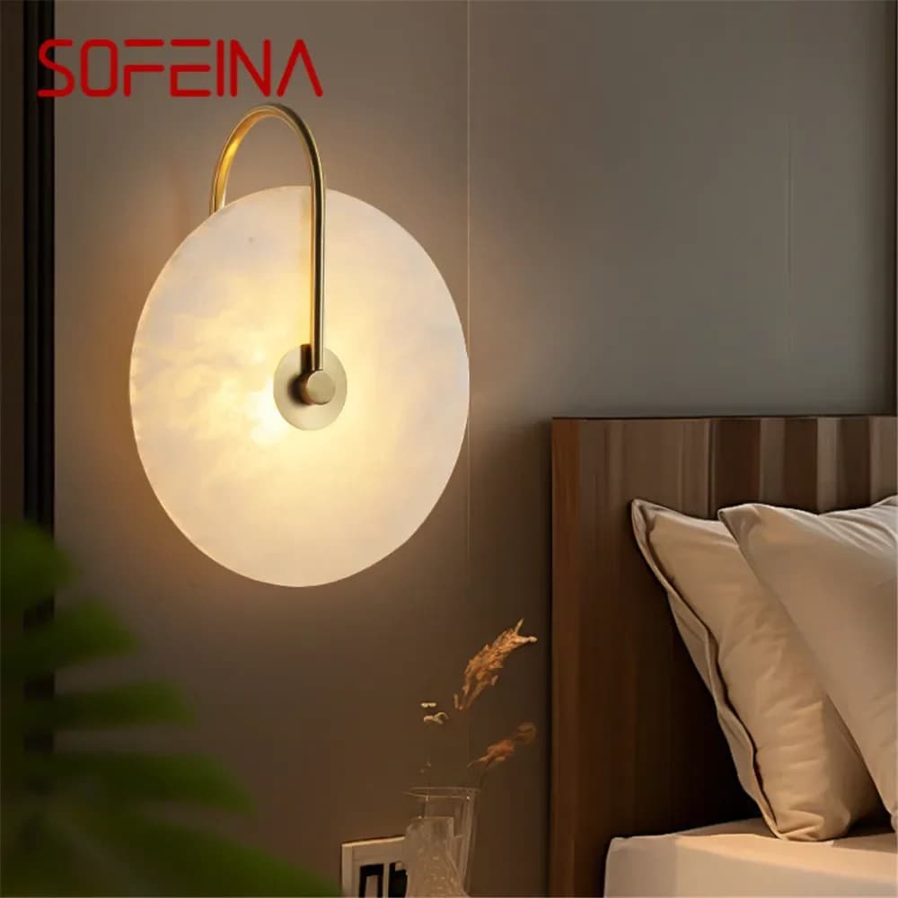 SOFEINA Contemporary Brass Wall LampCreativity Marble Living Room Bedroom Study Room Hotel Villa Model Room Hall Way Aisle Light
