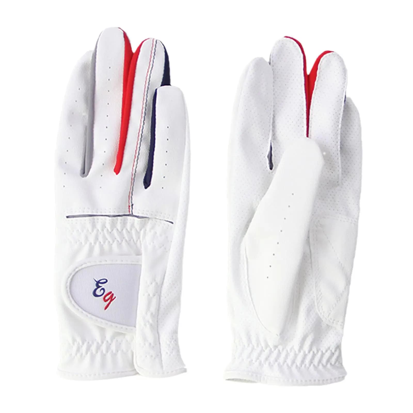 Woman Golf Gloves Golf Mitts Leather Soft Golf Gift Mesh Golf Glove for Bike Cycling Riding Summer Driving Outdoor Sports