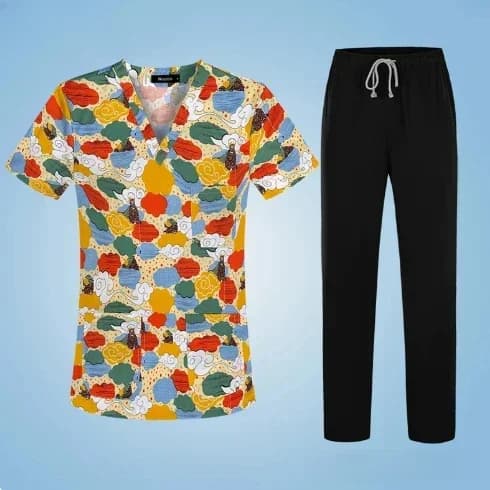 Customizable LOGO Men Women Medical Nurse Uniform Surgical Scrubs Set Clinical Nursing Workwear Pet Clothes Lab Suit Veterinaria