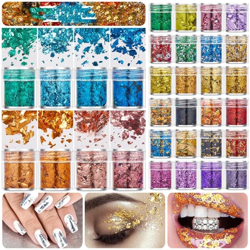 Shimmering Gold Flakes for Handmade Jewelry Gold Leaf Flakes Gleaming Gold Flakes for Stunning Resin Art and Drop shipping