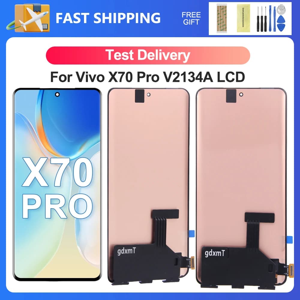 For VIVO X70 Pro 6.56''For vivo X70Pro V2134A V2105 LCD Display Touch Screen Digitizer Assembly Replacement