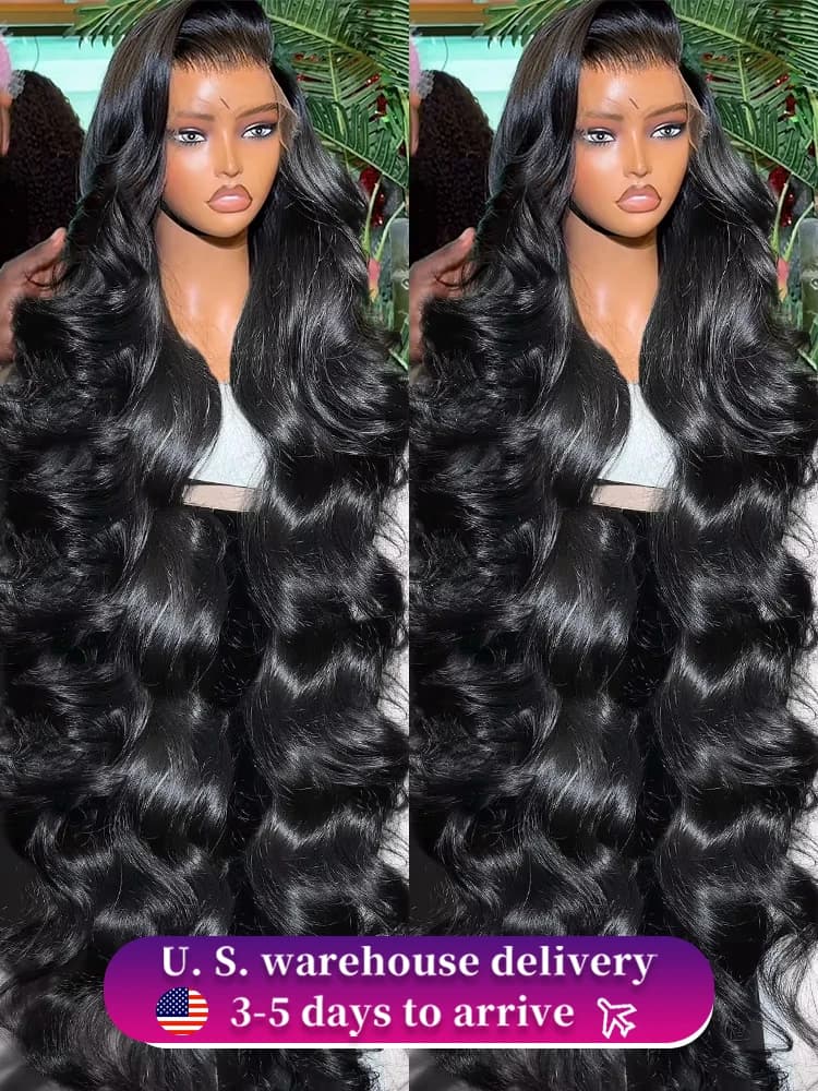 300% 46 40 Inch 13X6 HD Transparent Body Wave Lace Frontal Wig Loose Wave 13X513X7 HD Lace Front Human Hair Wigs For Black Women