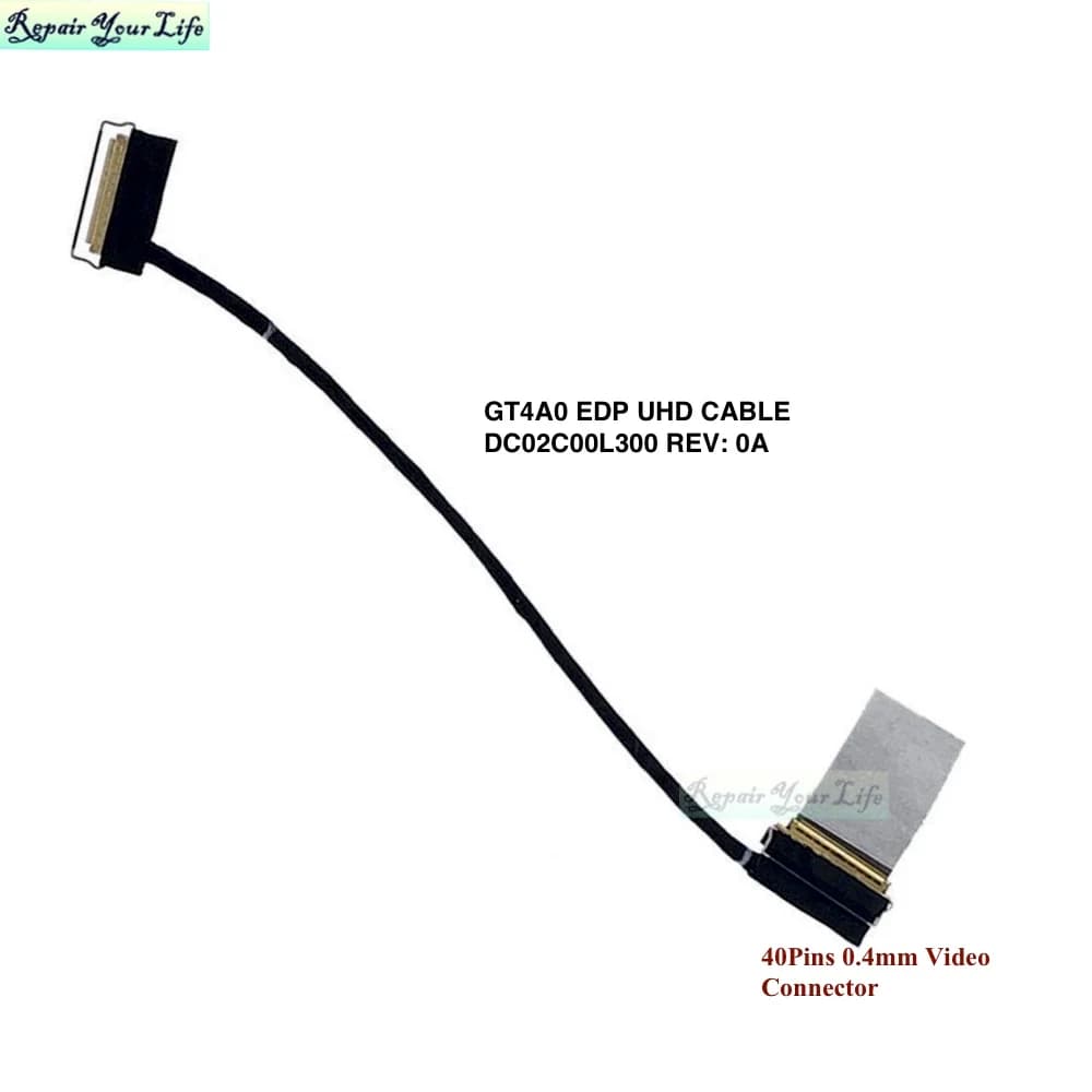 40pins LCD LVDS GT4A0 EDP UHD Cable for Lenovo Thinkpad T14 Gen 1 P14s 4K 0.4mm Screen Cables Video Connector Flex DC02C00L300