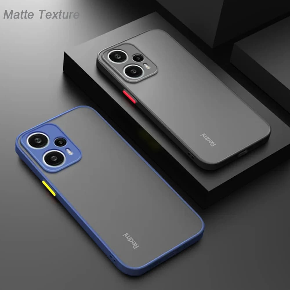 Matte Armor Case for Xiaomi Redmi Note 12 Turbo 13 11 10 Pro Plus Shockproof Bumper Phone Cover on Redmi 12 12C 10 10C 5G Cover