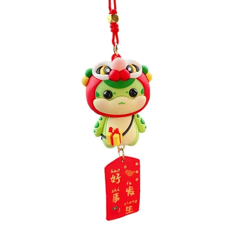 Car Charm For Rearview Chinese New Year Rearview Charm Ornament Mascot Car Rearview Hangable Accessories 2025 Year Of The Snake