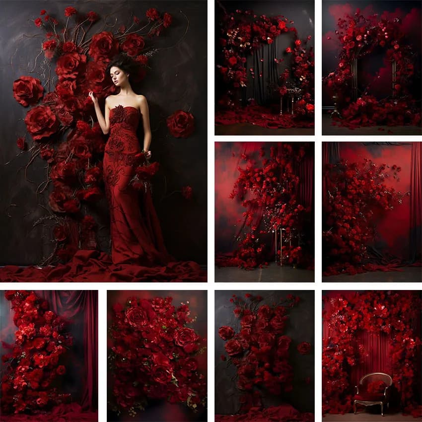 Mehofond Photography Background Retro Flower Texture Wall Adult Birthday Wedding Maternity Portrait Decor Backdrop Photo Studio