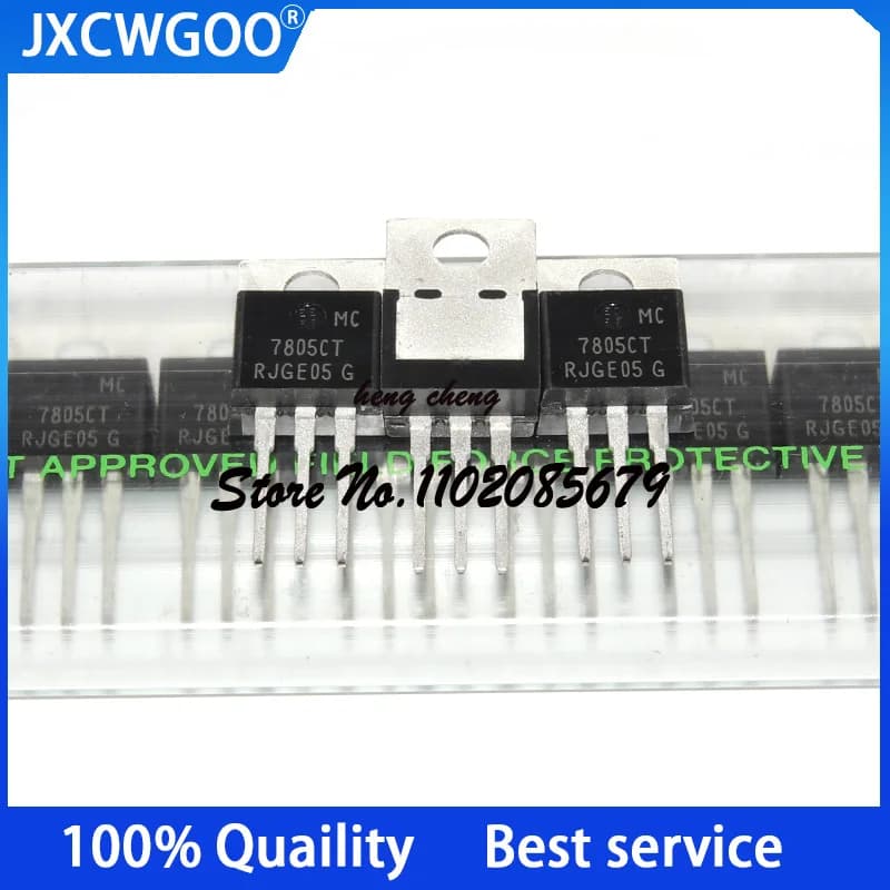 10PCS 100%New Original MC7805CTG MC7805CT 7805CT TO-220 Linear voltage stabilizer (LDO)