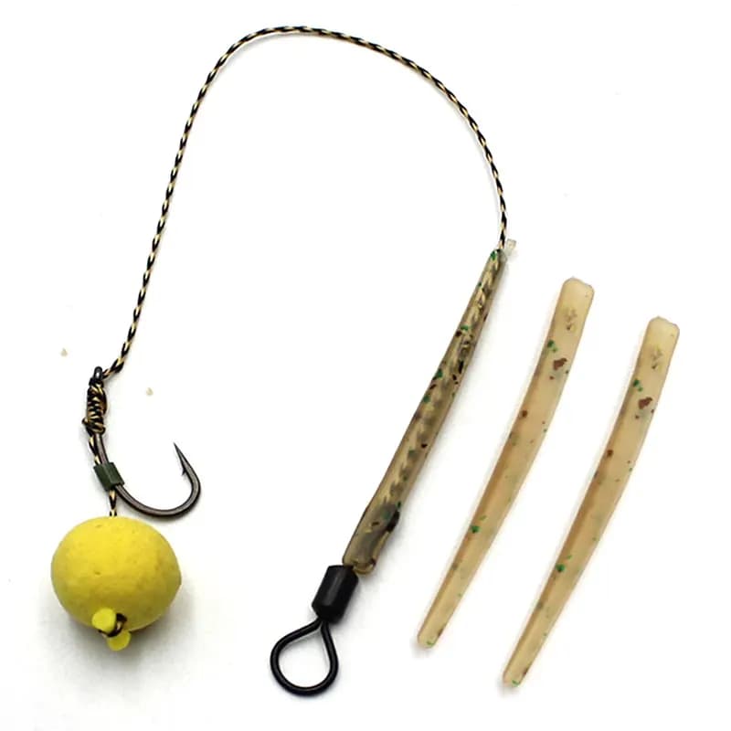 20PCS Carp Fishing Anti Tangle Sleeve Accessories Helicopter Rig Tubing Hook Swivel Connector Sleeve for Fishing Line Protection