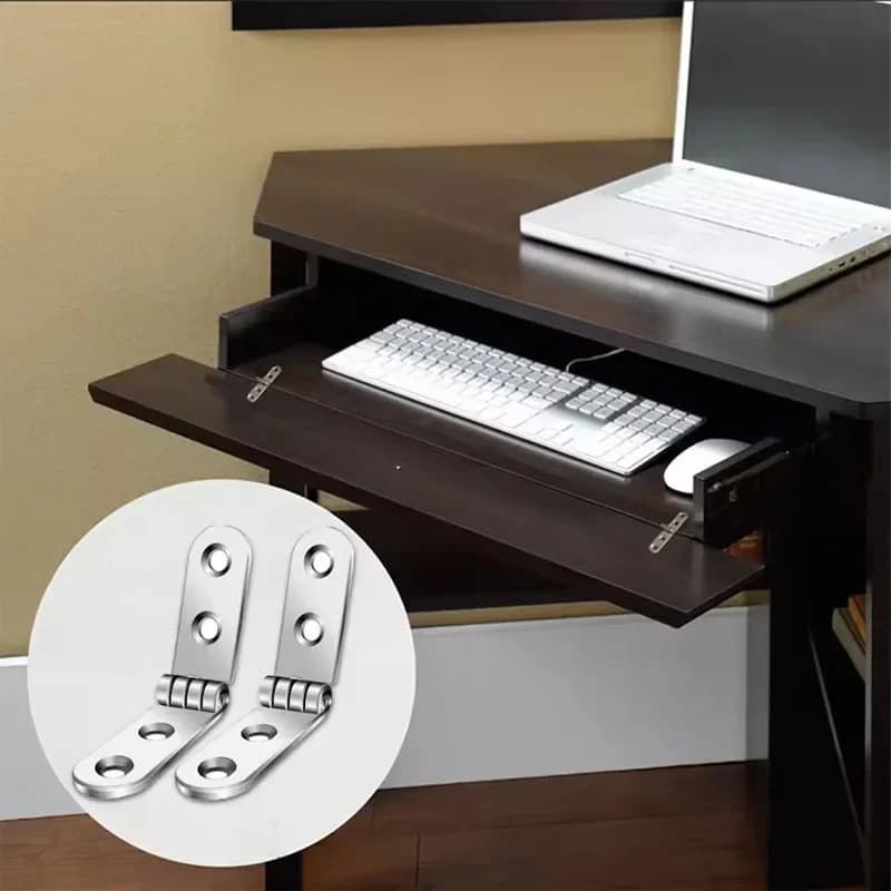 2pcs 180 Degree Foldable Hinge Flap Screw-On Hinges For Sewing Machine Cabinet Door Hinge Furniture Hardware Accessories