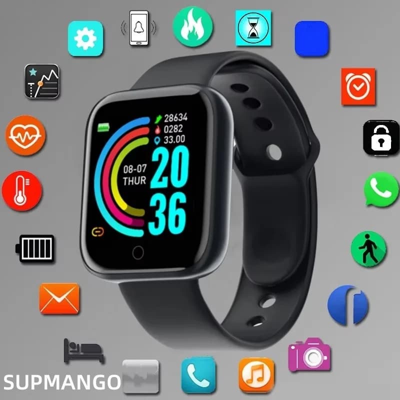 Smart Fashion Sports Bracelet HD Large Screen Multi-function Touch Screen USB Plug-in Charging Watch