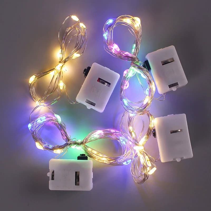 10/5Pcs LED Fairy Lights 3 Mode Battery Powered Garland Light For Home Bedroom Garden Birthday Wedding Party Easter Decoration