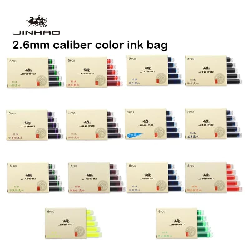 5/10/15 PCS Jinhao Color Ink Cartridge Refill Fountain Pen Ink Fountain Pen Ink Office School Supplies Student Stationery